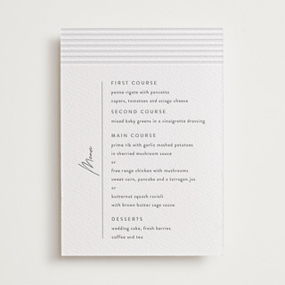 Art Deco Letterpress Menu