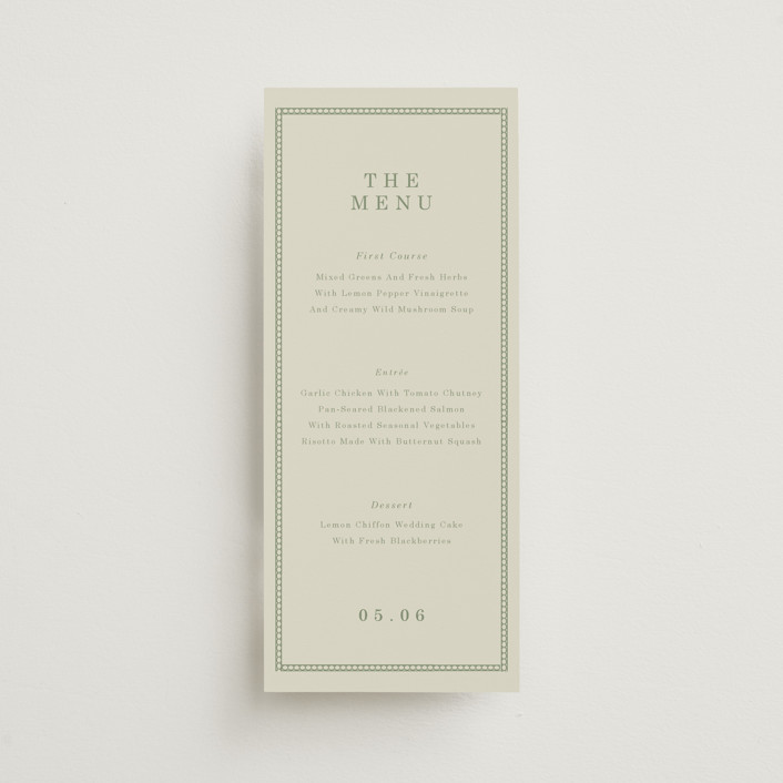 Framed Floral Long Menus by Baumbirdy | Minted