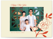 Chinese Peony Lunar New Year Cards