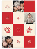 Lunar Snake Blocks Lunar New Year Cards
