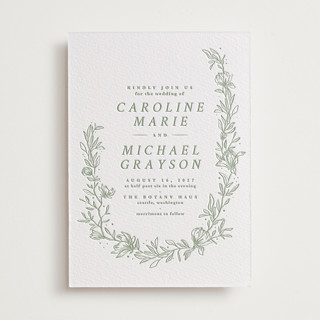 Magnolia Letterpress Wedding Invitations