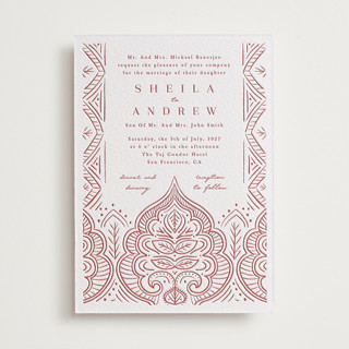 Taj Letterpress Wedding Invitations
