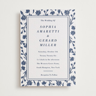 Pressed Frame Letterpress Wedding Invitations