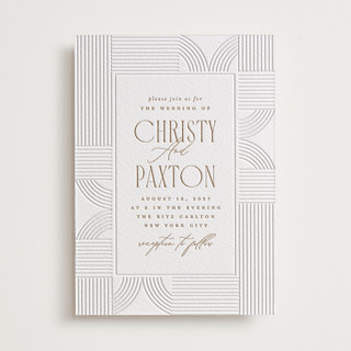 Framed Elegance Letterpress Wedding Invitations