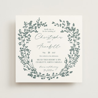 Whimsy Blooms Letterpress Wedding Invitations
