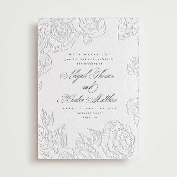 Garden Letterpress Wedding Invitations by Leah Bisch | Minted