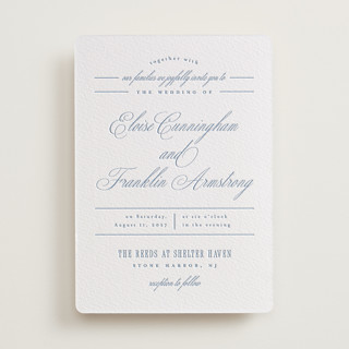 Simple Formality Letterpress Wedding Invitations