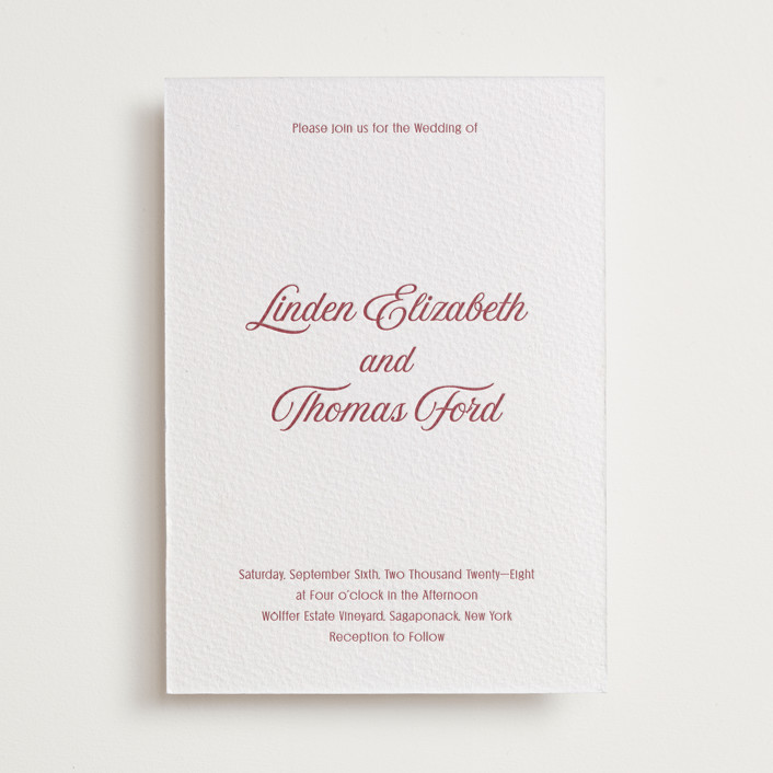 Ritzy Letterpress Wedding Invitations by Nicoletta Savod | Minted