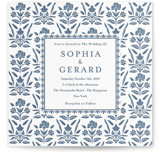 Pressed Motif Letterpress Wedding Invitations