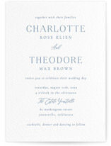 Simple Type Letterpress Wedding Invitations