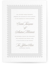 Shell Border Letterpress Wedding Invitations