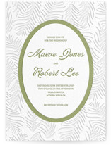 Palm Shade Letterpress Wedding Invitations