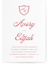 Prep School Letterpress Wedding Invitations