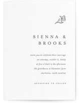 Floral Cascade Letterpress Wedding Invitations