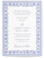 Embroidered Letterpress Wedding Invitations