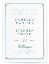 Fleur Corner Letterpress Wedding Invitations