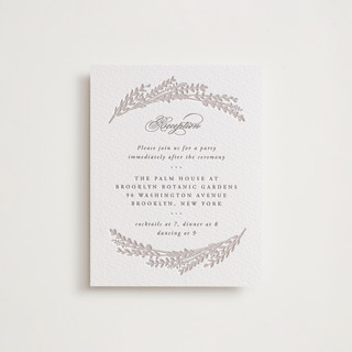 Arches of Wheat Letterpress Reception Cards
