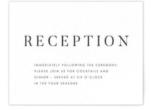 austerity Letterpress Reception Cards