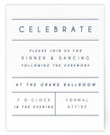 Moderno Letterpress Reception Cards