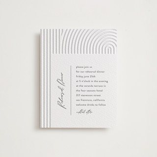Art Deco Letterpress Reception Cards