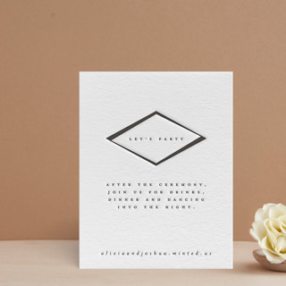 Fancy Ampersand Letterpress Reception Cards