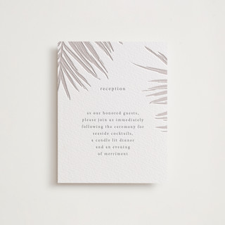 Gilded Palm Letterpress Reception Cards