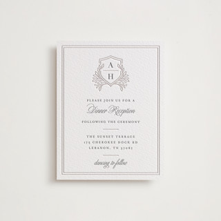 Chic Monogram Letterpress Reception Cards