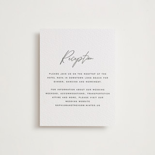 terrace Letterpress Reception Cards