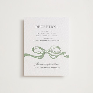 Big Bow Letterpress Reception Cards