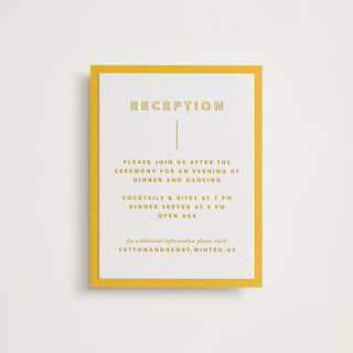 Color Tone Letterpress Reception Cards