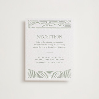Vineyard Vows Letterpress Reception Cards