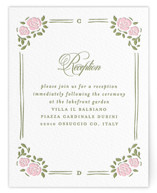 Vintage Blooms Letterpress Reception Cards