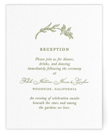 Botanical Crest Letterpress Reception Cards