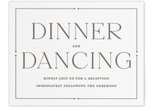 Quiet Luxury Letterpress Reception Cards