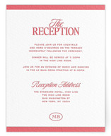Vermilion Letterpress Reception Cards