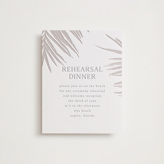 Gilded Palm Letterpress Rehearsal Dinner Cards