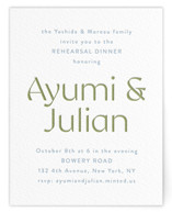 Letterpress Rehearsal Dinner Cards