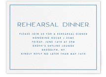 Letterpress Rehearsal Dinner Cards