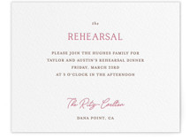 Letterpress Rehearsal Dinner Cards