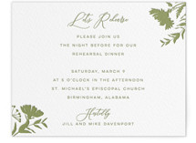 Letterpress Rehearsal Dinner Cards