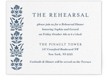 Pressed Motif Letterpress Rehearsal Dinner Cards