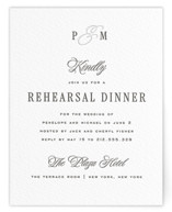 Outlined Letterpress Rehearsal Dinner Cards
