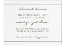 The Verdure Suite Letterpress Rehearsal Dinner Cards