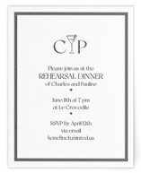 Trés Chic Letterpress Rehearsal Dinner Cards