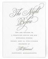 Romantic Script Letterpress Rehearsal Dinner Cards