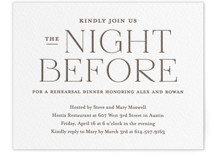 Quiet Luxury Letterpress Rehearsal Dinner Cards