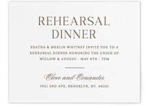 Willow Letterpress Rehearsal Dinner Cards