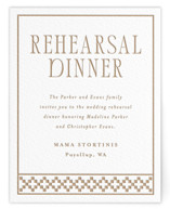 Parker Letterpress Rehearsal Dinner Cards