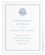 Hydrangea bloom Letterpress Rehearsal Dinner Cards