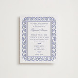 Embroidered Letterpress Rehearsal Dinner Cards